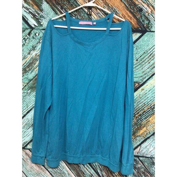 Regna X Plus Size Top Turquoise Size 3XL - Picture 3 of 10